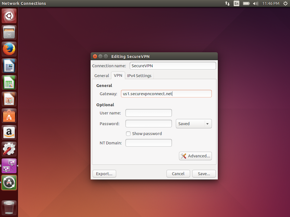 Setting up PPTP VPN on Linux, step 4