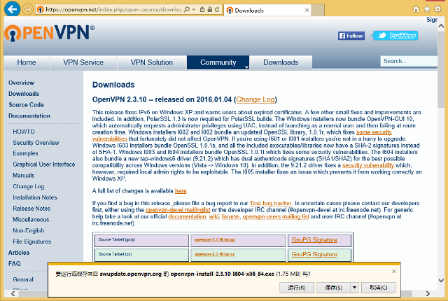 Setting up OpenVPN on Windows 8, step 1