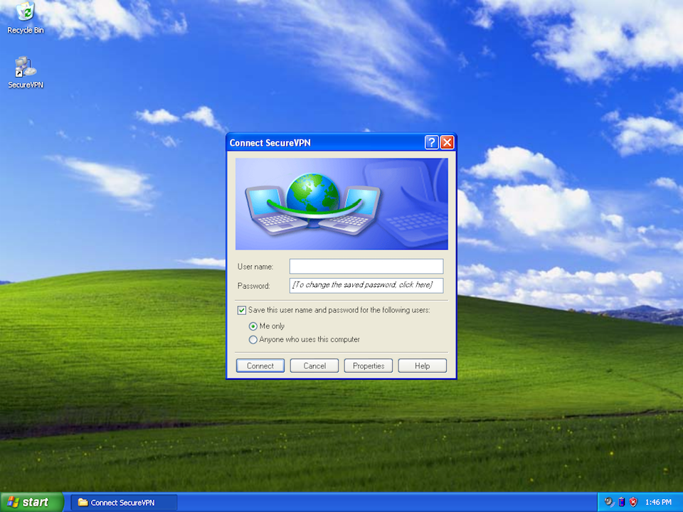 Setting up L2TP VPN on Windows XP, step 12