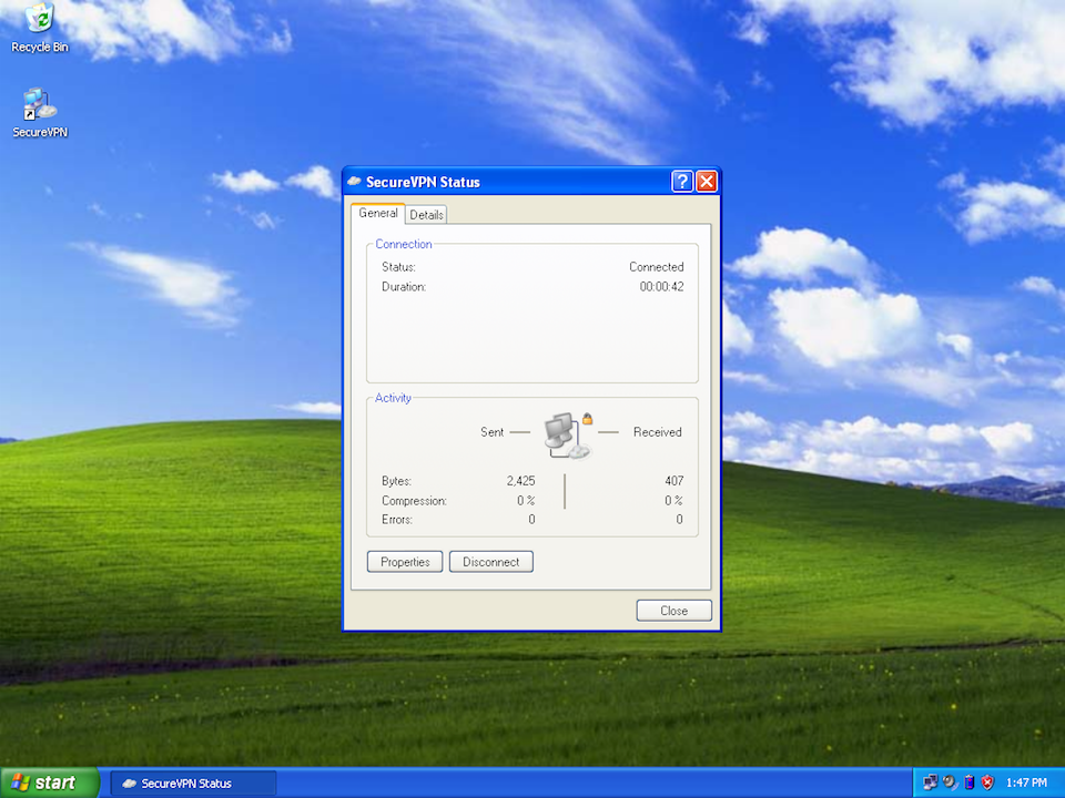 Setting up L2TP VPN on Windows XP, step 14