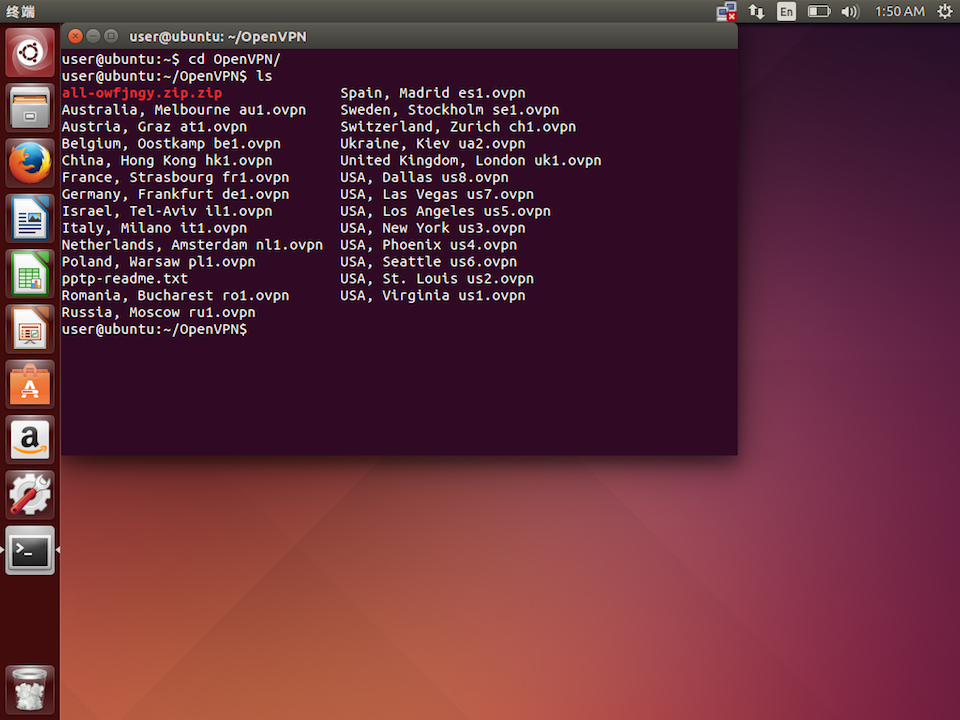 Setting up OpenVPN in Linux Ubuntu, step 5