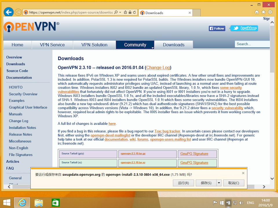 openvpn client windows 8 config