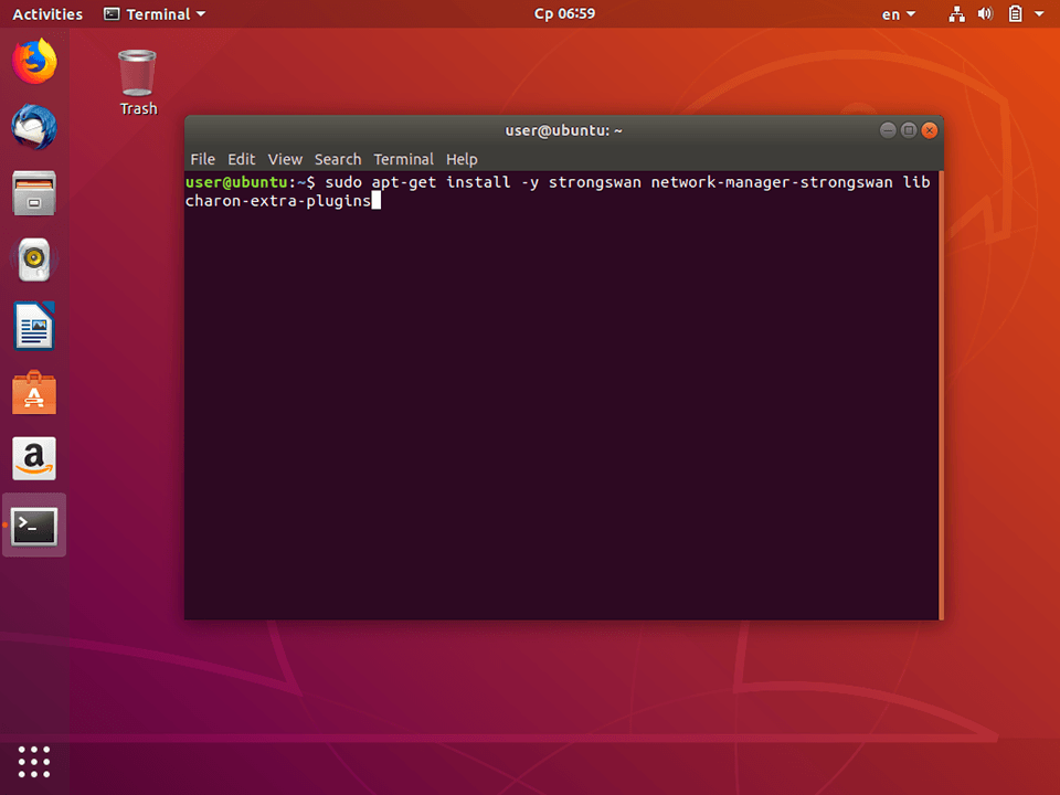 Setting up IKEv2 VPN on Linux Ubuntu 18.04, step 4
