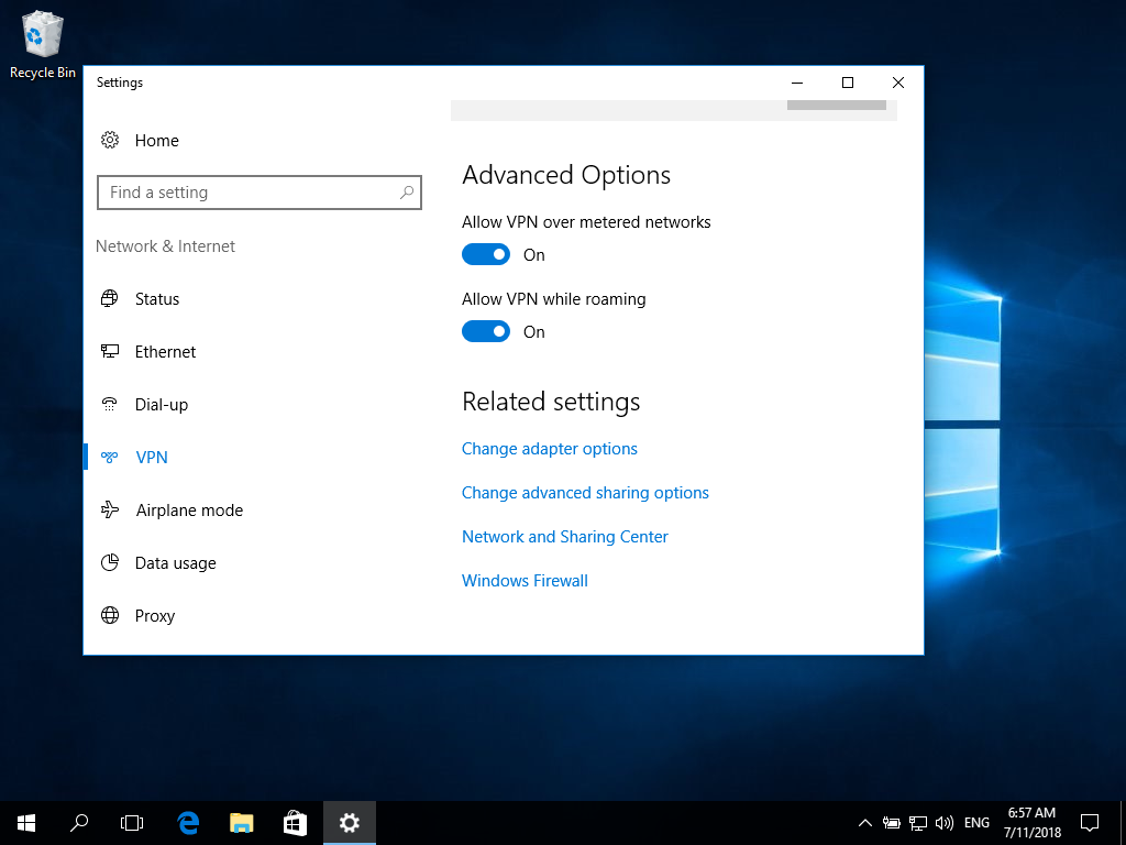 Setting up IKEv2 VPN on Windows 10, step 7