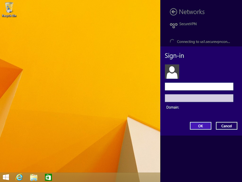 Setting up L2TP VPN on Windows 8, step 13