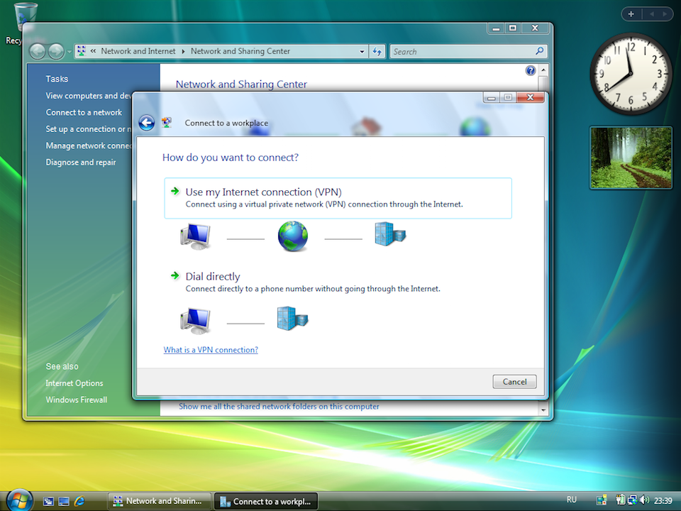 Setting up L2TP VPN on Windows Vista, step 4