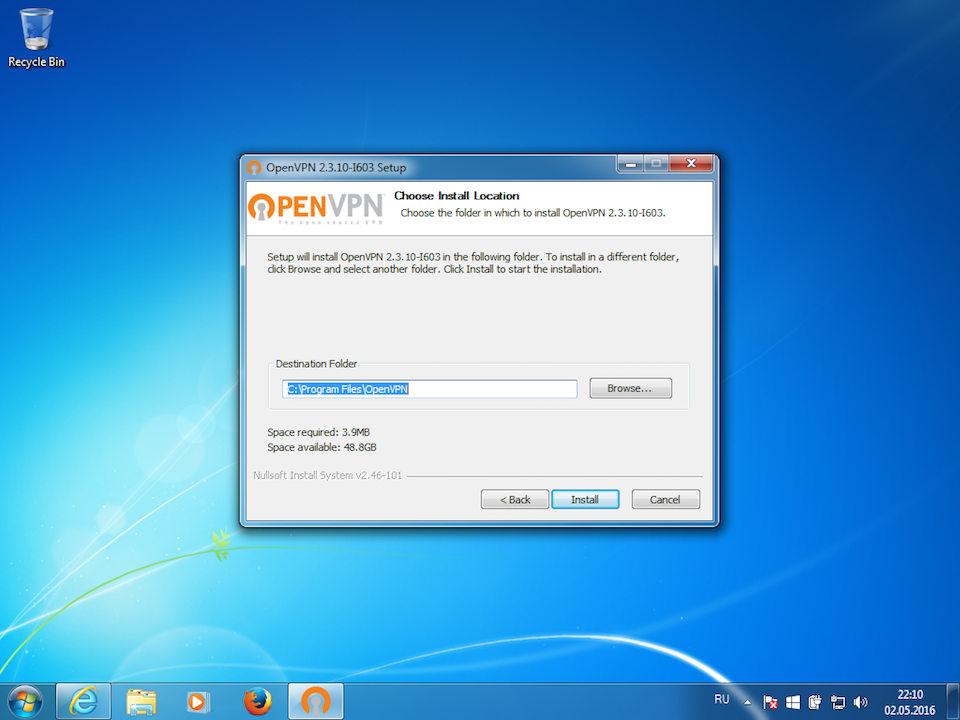 configure windows 7 firewall openvpn