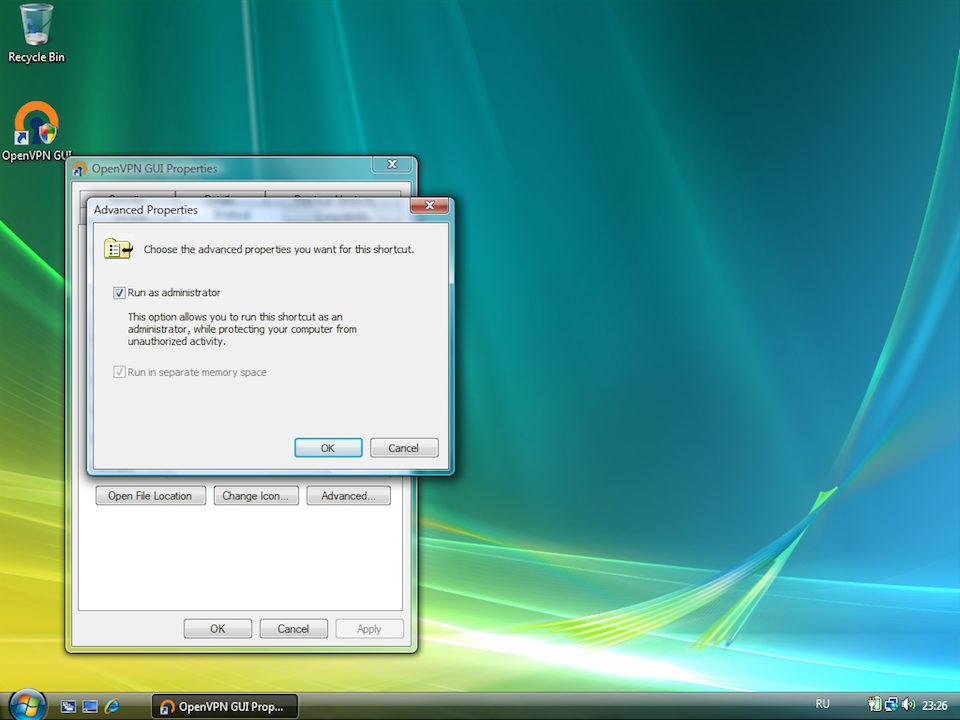 Setting up OpenVPN on Windows Vista, step 11
