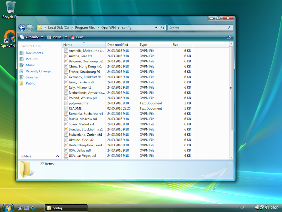 Setting up OpenVPN on Windows Vista, step 13