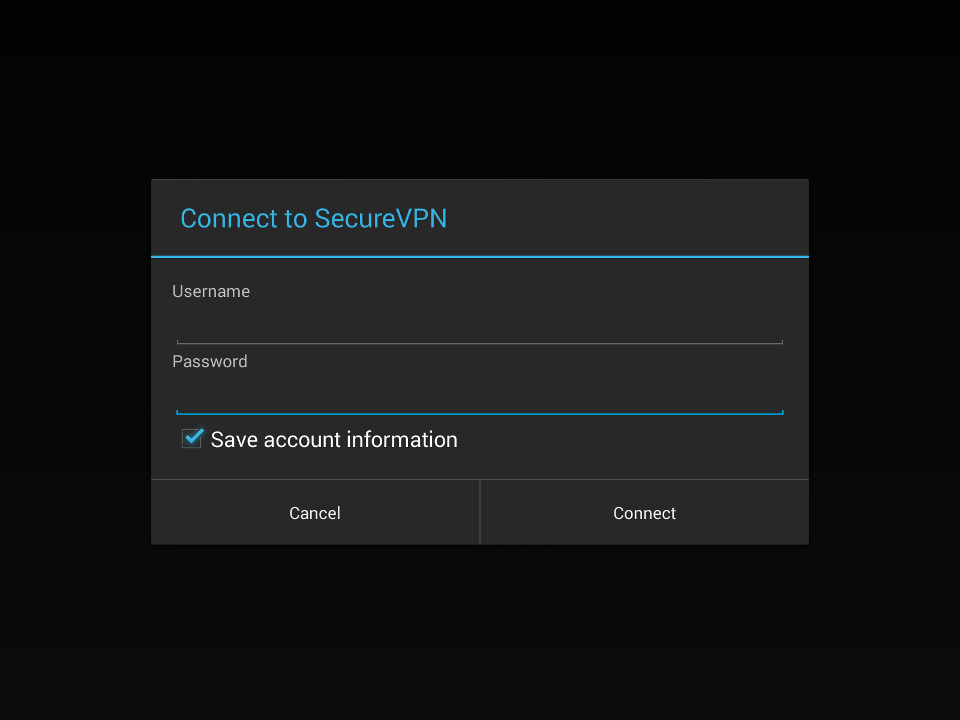 Setting up PPTP VPN on Android, step 6
