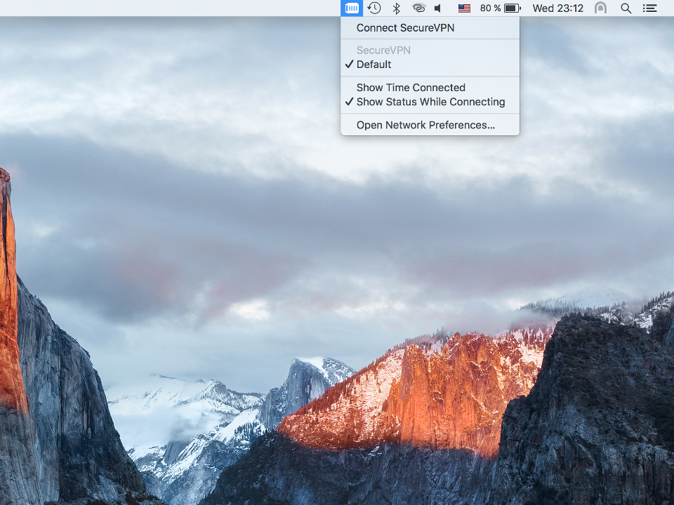 Setting up PPTP VPN on Mac OS X, step 9