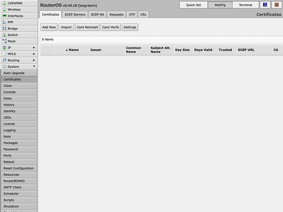 Настройка OpenVPN на Router OS, шаг 3