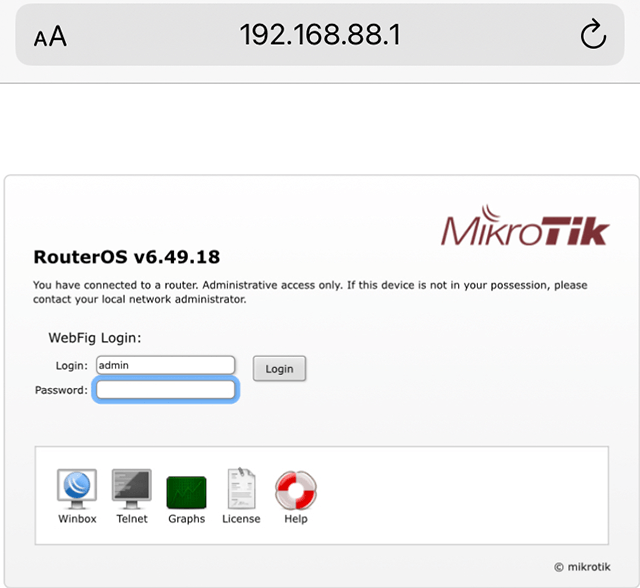 在RouterOS上设置L2TP VPN，第1步