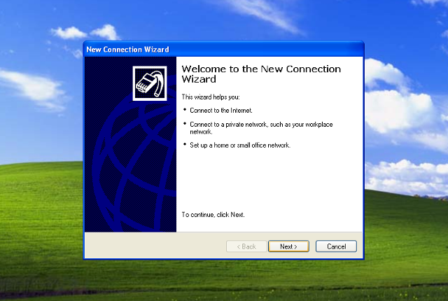 Setting up L2TP VPN on Windows XP, step 3