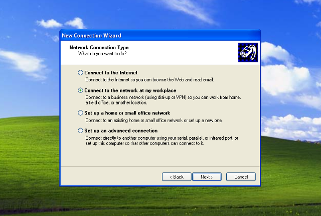 Setting up L2TP VPN on Windows XP, step 4