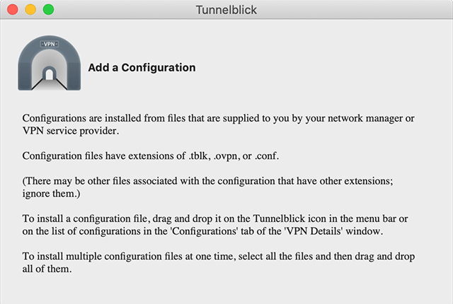 Setting up OpenVPN on Mac OS X, step 5
