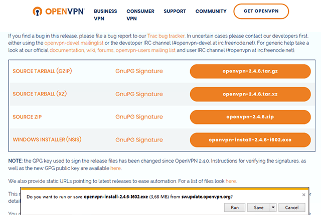 Setting up OpenVPN on Windows 7, step 1