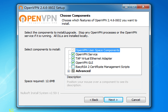 Setting up OpenVPN on Windows 7, step 5