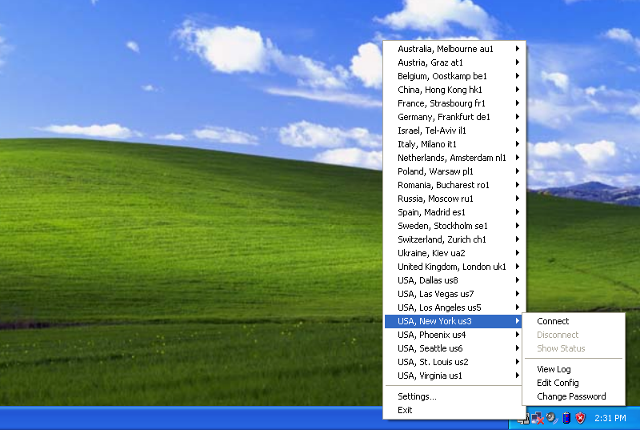 Setting up OpenVPN on Windows XP, step 10