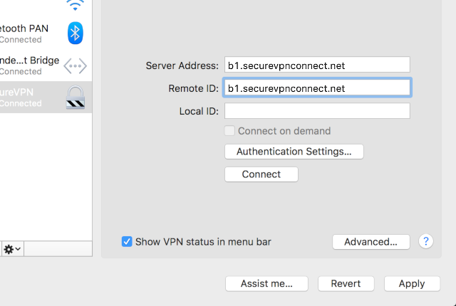 Setting up IKEv2 VPN on Mac OS X, step 6