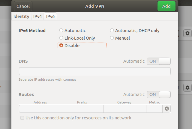 Setting up IKEv2 VPN on Linux Ubuntu 18.04, step 8