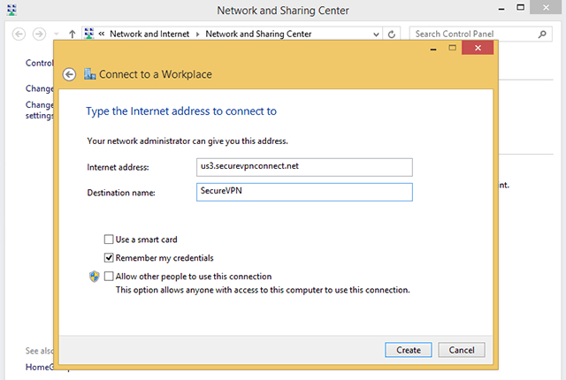 Setting up IKEv2 VPN on Windows 8, step 6