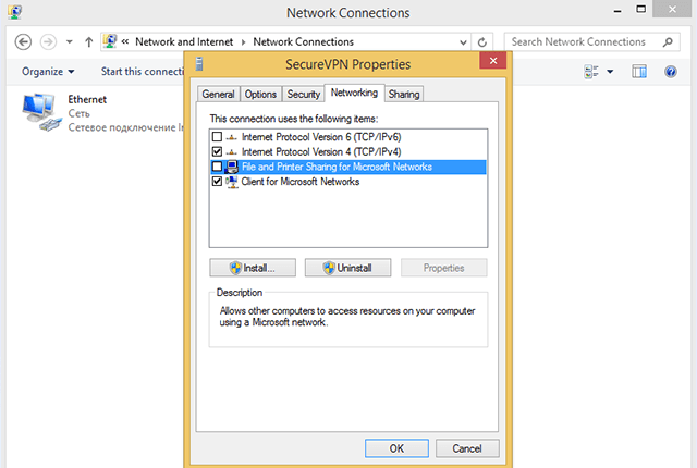 Setting up IKEv2 VPN on Windows 8, step 10