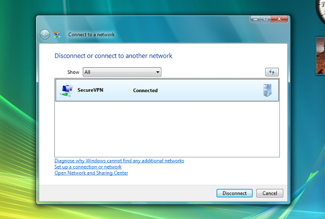 Setting up L2TP VPN on Windows Vista, step 15