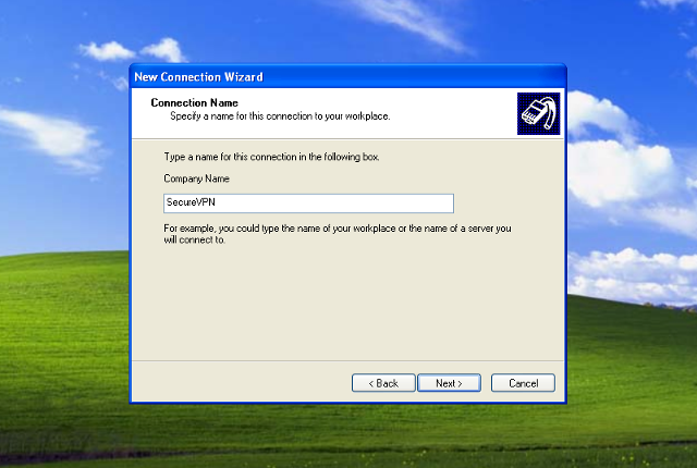 Setting up L2TP VPN on Windows XP, step 6