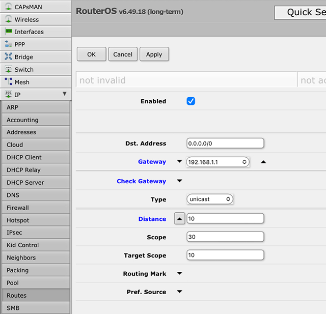 Setting up OpenVPN on RouterOS, step 14