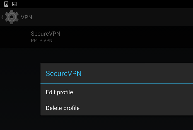 Setting up PPTP VPN on Android, step 8