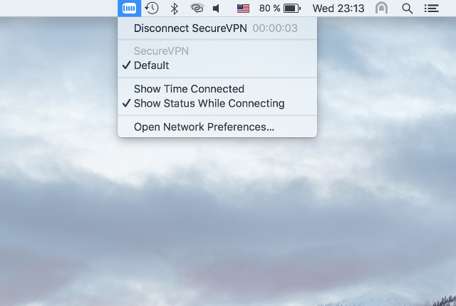 Setting up PPTP VPN on Mac OS X, step 10
