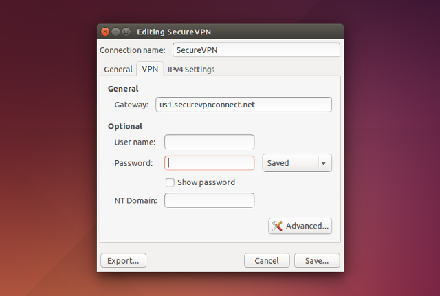 Setting up PPTP VPN on Linux, step 6