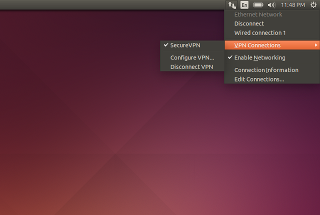 Setting up PPTP VPN on Linux, step 9