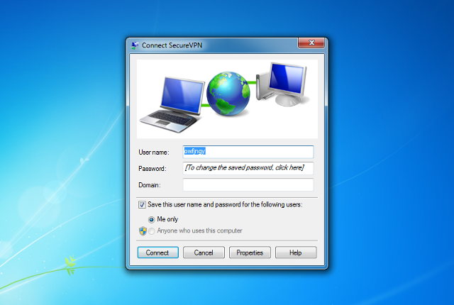 Setting up PPTP VPN on Windows 7, step 12