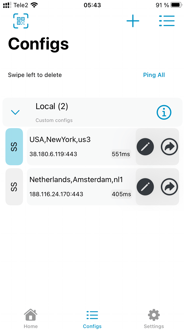 Setting up Shadowsocks on iOS, step 5