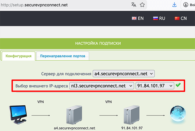Настройка OpenVPN на Mac OS X, шаг 8