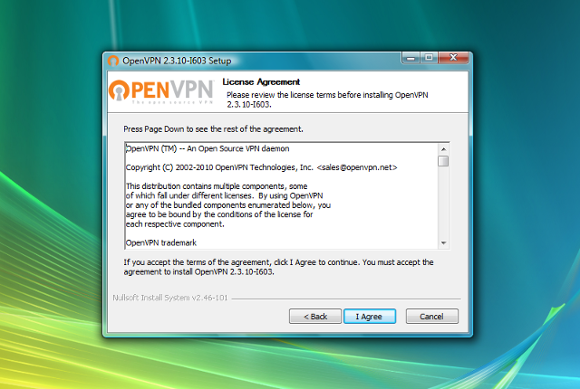 Настройка OpenVPN на Windows Vista, шаг 4