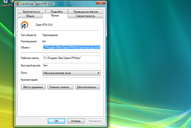 Настройка OpenVPN на Windows Vista, шаг 10
