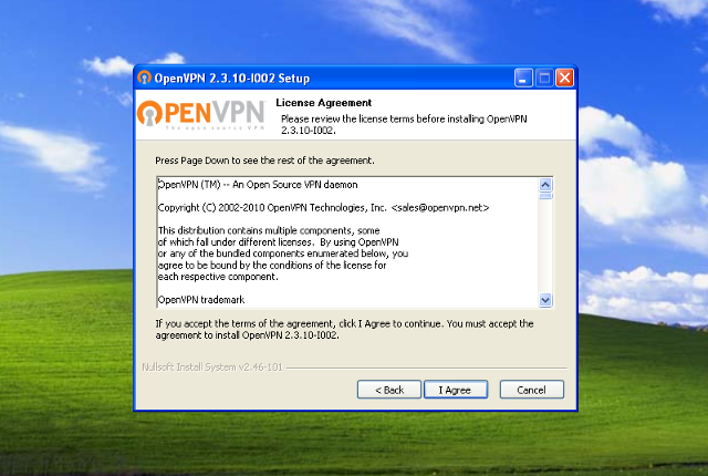 Настройка OpenVPN на Windows XP, шаг 4