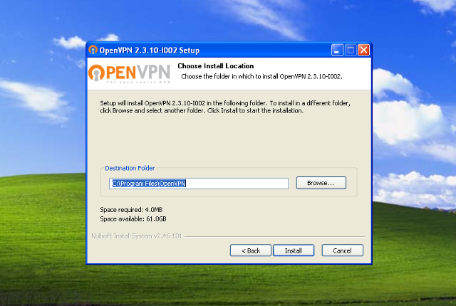 Настройка OpenVPN на Windows XP, шаг 6